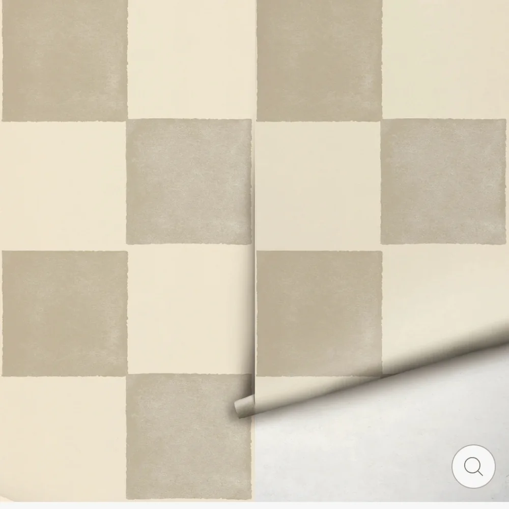 NWT Koko Art Neutral Tan Checkerboard Wallpaper A376 24